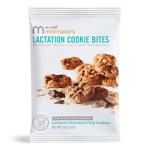 MUNCHKIN MILKMAKERS LACTATION COOKIE BITES OATMEAL CHOCOLATE CHIP DRINK MIX, 24 CT COMBO