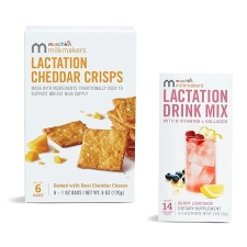 MUNCHKIN MILKMAKERS LACTATION DRINK MIX CHEDDAR CRISPS FOR BREASTFEEDING MOMS, 14 6 COUNT