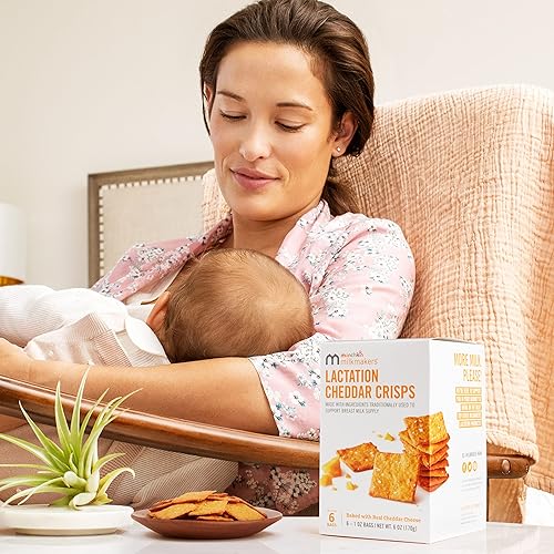 MUNCHKIN MILKMAKERS LACTATION DRINK MIX CHEDDAR CRISPS FOR BREASTFEEDING MOMS, 14 6 COUNT