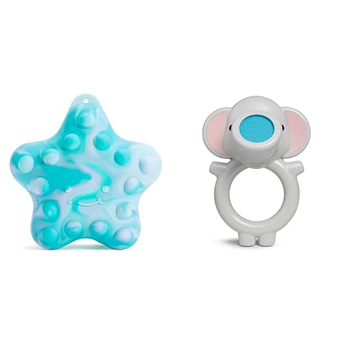 MUNCHKIN POP SQUISH STARFISH BATH TOY ELEPHANT BUBBLE BLOWER SET FUN BABY BATH TOYS