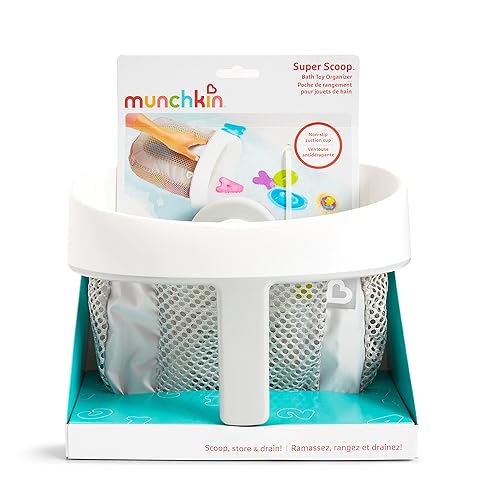 MUNCHKIN DRAW BATH TOY SCOOP WITH 10 BATH CRAYONS KIDS BATH TOY ORGANIZER CRAYON SET
