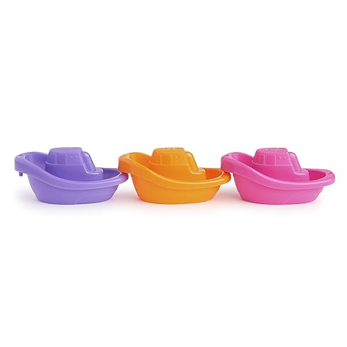 MUNCHKIN BATH TOY SCOOP 6-PACK LITTLE BOAT TRAIN SET BABY BATH TOYS ORGANIZER BOATS