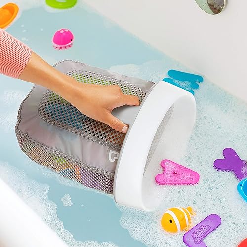 MUNCHKIN BATH TOY SCOOP SET WITH 4 FLOATING PLAY BUBBLES BABY BATH TOYS ORGANIZER AND STORAGE