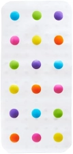 MUNCHKIN DOTS BATH MAT FOR KIDS, NON-SLIP MULTICOLORED TUB MAT, 30.5X14.25