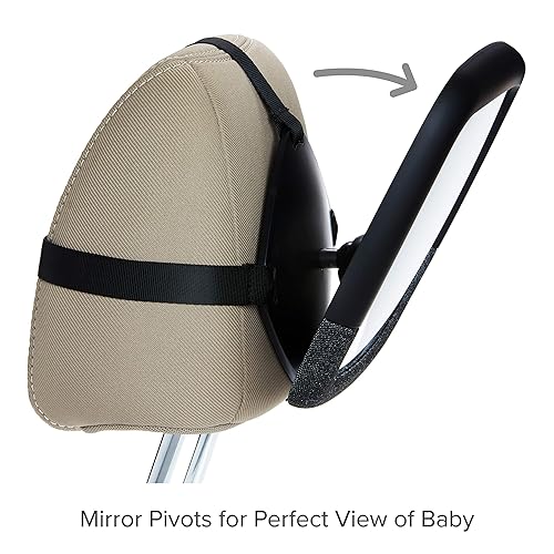 MUNCHKIN BRICA MAGNETIC SUN SHADE 360 PIVOT WIDE-ANGLE BABY CAR MIRROR, ADJUSTABLE FIT
