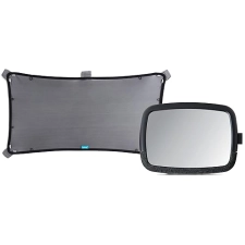 MUNCHKIN BRICA MAGNETIC SUN SHADE 360 PIVOT WIDE-ANGLE BABY CAR MIRROR, ADJUSTABLE FIT