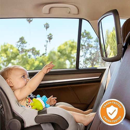 MUNCHKIN BRICA MAGNETIC SUN SHADE 360 PIVOT WIDE-ANGLE BABY CAR MIRROR, ADJUSTABLE FIT
