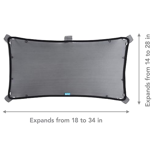 MUNCHKIN BRICA MAGNETIC SUN SHADE 360 PIVOT WIDE-ANGLE BABY CAR MIRROR, ADJUSTABLE FIT