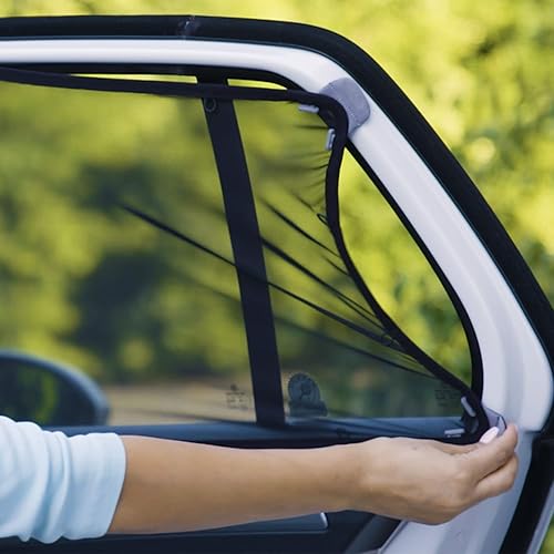 MUNCHKIN BRICA MAGNETIC SUN SHADE 360 PIVOT WIDE-ANGLE BABY CAR MIRROR, ADJUSTABLE FIT