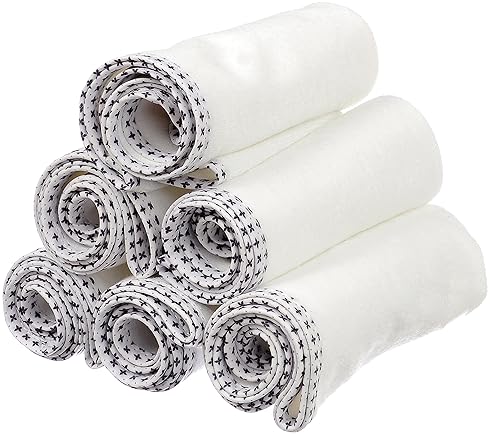 MUNCHKIN WATERPROOF CHANGING PAD LINERS, 6 PACK REUSABLE, ABSORBENT BABY DIAPER CHANGING MATS