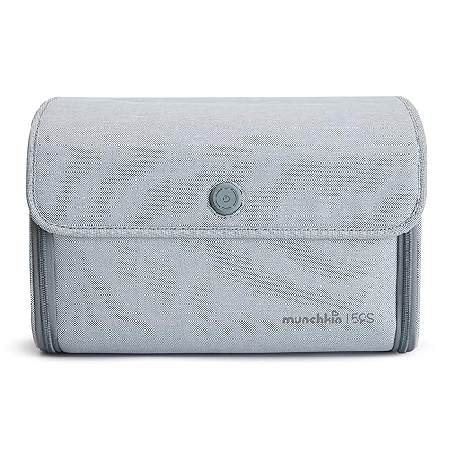 MUNCHKIN 59S UV STERILIZER CLEANING BAG FOR BABY BOTTLES ACCESSORIES, GREY PORTABLE SANITIZER