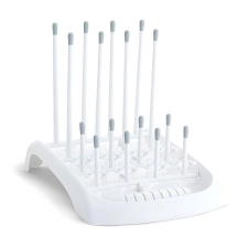 MUNCHKIN FOLD BABY BOTTLE DRYING RACK, COMPACT FOLDABLE DESIGN, EASY STORAGE, WHITE GREY