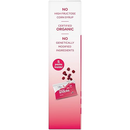 PLUM ORGANICS TEENSY SNACKS SOFT MIXED BERRY FRUIT SNACKS, ORGANIC TODDLER FOOD, 5CT, 8 PACK