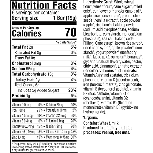 PLUM ORGANICS MIGHTY SNACK BARS, PUMPKIN BANANA, 48 PACK, ORGANIC TODDLER FRUIT VEGGIE BARS