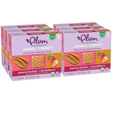 PLUM ORGANICS JAMMY SAMMY PEANUT BUTTER STRAWBERRY SNACK BARS, 1.02OZ, 30 PACK, ORGANIC TODDLER SNAC