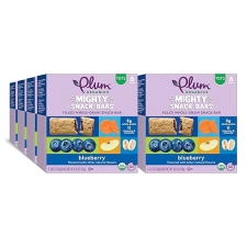 PLUM ORGANICS MIGHTY SNACK BARS BLUEBERRY 0.67OZ, 48 PACK ORGANIC TODDLER FRUIT VEGGIE SNACKS