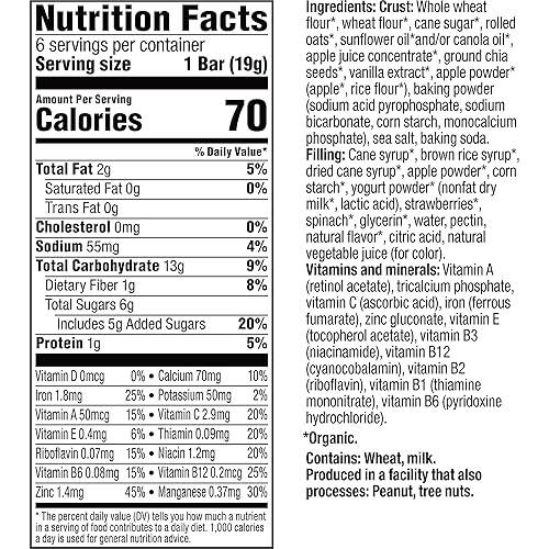 PLUM ORGANICS STRAWBERRY MIGHTY SNACK BARS, ORGANIC TODDLER FOOD, 0.67OZ, PACK OF 48