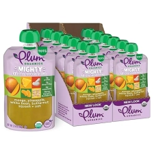 PLUM ORGANICS MIGHTY 4 ORGANIC TODDLER FOOD POUCH, MANGO PINEAPPLE, 3.75OZ, 12-PACK
