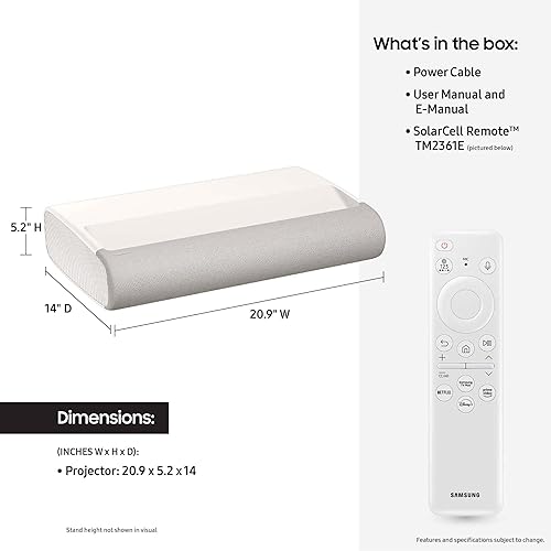 SAMSUNG 120 LPU7D 4K ULTRA SHORT THROW LASER PROJECTOR, SMART TV, GAMING HUB, 2024 MODEL