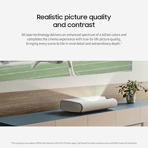 SAMSUNG 120 LPU7D 4K ULTRA SHORT THROW LASER PROJECTOR, SMART TV, GAMING HUB, 2024 MODEL