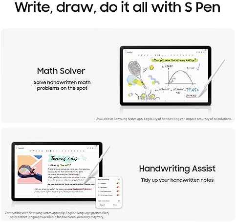 SAMSUNG GALAXY TAB S10 LITE 10.9 8GB 256GB TABLET S PEN SMART COVER, 2TB EXPAND, SILVER