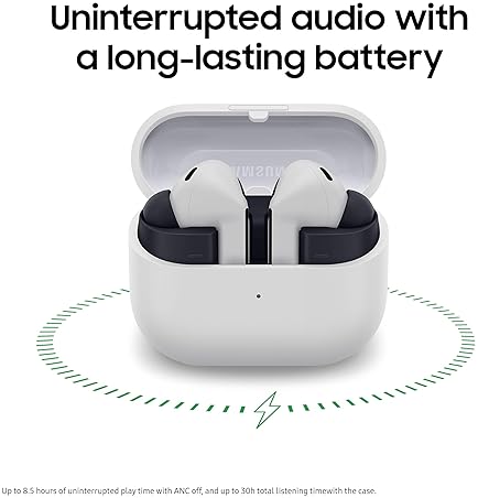 SAMSUNG GALAXY BUDS 3 FE 2025 WIRELESS EARBUDS, ANC, LONG BATTERY, AI, GRAY, US, 2 YR WARRANTY