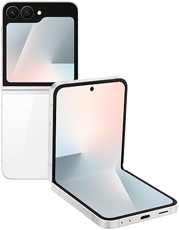 SAMSUNG GALAXY Z FLIP7 FE 128GB UNLOCKED ANDROID SMARTPHONE, LONG BATTERY, 2025, WHITE, US WARRANTY