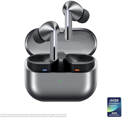 SAMSUNG GALAXY BUDS 3 PRO AI WIRELESS EARBUDS, NOISE CANCELLING, SILVER, US VERSION, 2YR WARRANTY