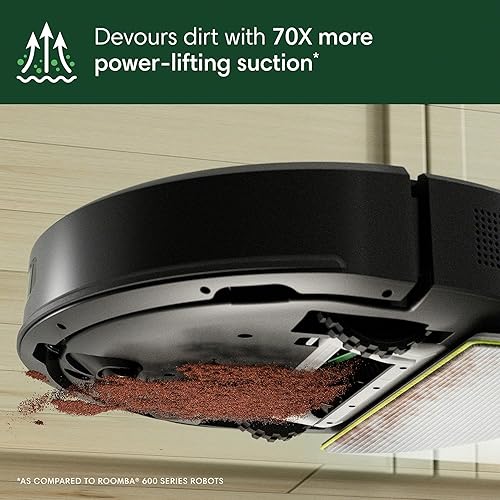 IROBOT ROOMBA 104 2-IN-1 ROBOT VACUUM MOP, SELF-EMPTY, LIDAR, PET HAIR, 75-DAY AUTO BIN