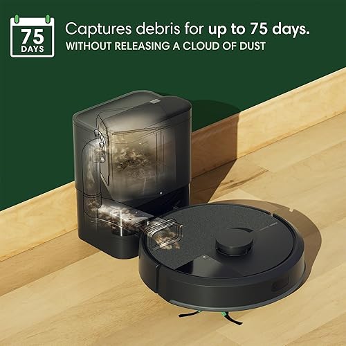 IROBOT ROOMBA COMBO 105 ROBOT VACUUM MOP WITH AUTO-EMPTY DOCK, LIDAR, 75-DAY SELF-EMPTYING