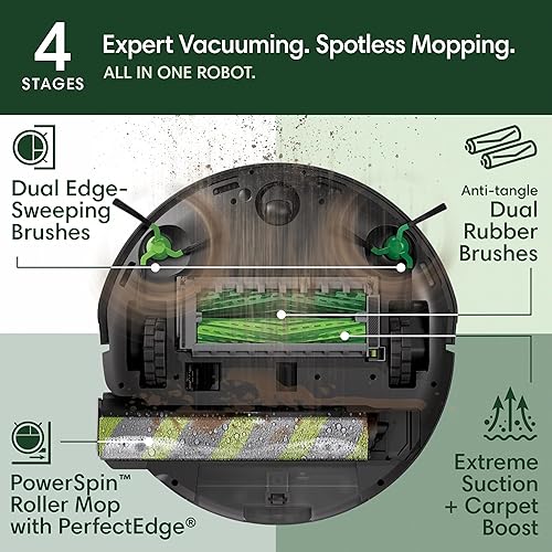 IROBOT ROOMBA MAX 705 COMBO ROBOT VACUUM MOP WITH AUTOWASH DOCK, SELF-EMPTY, LIDAR, DUAL BRUSHES