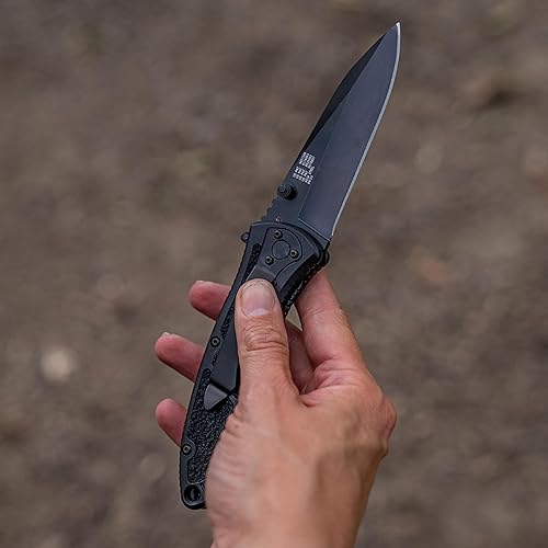 SMITH WESSON SWATLBS 8.5 ASSISTED OPENING KNIFE, 3.7 SERRATED BLADE, ALUMINUM HANDLE, EDC TACTICAL