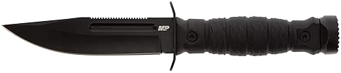 SMITH WESSON M P SPECIAL OPS FULL-TANG SURVIVAL KNIFE, 5-7 BLACK OXIDE BLADE, TACTICAL OUTDOOR