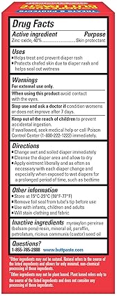 BOUDREAUXS BUTT PASTE MAXIMUM STRENGTH DIAPER RASH CREAM FOR BABIES, 2 OZ TUBE, FAST RELIEF