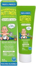 BOUDREAUXS BUTT PASTE NATURAL ALOE DIAPER RASH CREAM FOR BABIES, 4OZ TUBE GENTLE OINTMENT