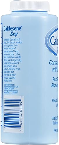CALDESENE BABY POWDER WITH ZINC OXIDE CORNSTARCH, TALC-FREE, 5OZ, 6-PACK, FOR DRY COMFORT