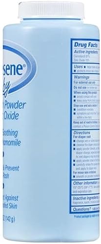 CALDESENE BABY POWDER WITH ZINC OXIDE CORNSTARCH, TALC-FREE, 5OZ, 6-PACK, FOR DRY COMFORT