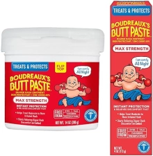 BOUDREAUXS BUTT PASTE MAXIMUM STRENGTH DIAPER RASH OINTMENT, 14OZ 4OZ TUBE, PARABEN-FREE
