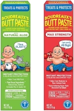 BOUDREAUXS BUTT PASTE DIAPER RASH OINTMENT VARIETY PACK, MAX STRENGTH NATURAL ALOE, 2X4OZ