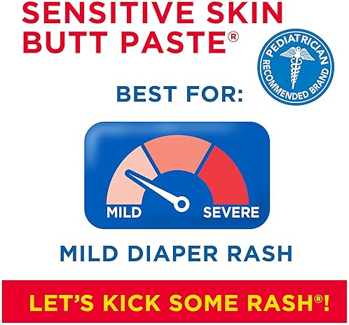 BOUDREAUXS BUTT PASTE 4OZ DIAPER RASH OINTMENT SENSITIVE SKIN BARRIER CREAM, 2-PACK