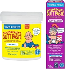 BOUDREAUXS BUTT PASTE DIAPER RASH OINTMENT SET 4OZ BARRIER 14OZ ORIGINAL JAR FOR BABIES