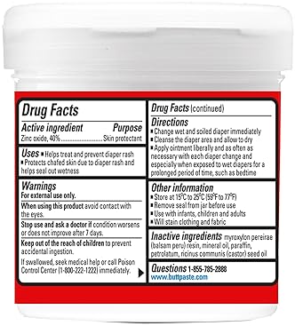 BOUDREAUXS BUTT PASTE DIAPER RASH OINTMENT, 4OZ BARRIER 14OZ MAX STRENGTH JAR SET