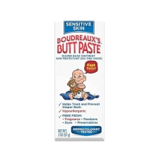 BOUDREAUXS BUTT PASTE SENSITIVE SKIN DIAPER RASH CREAM, 2 OZ TUBE GENTLE BABY OINTMENT