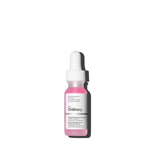 THE ORDINARY PHA 5 EXFOLIATING LIP SERUM HYDRATING OVERNIGHT LIP TREATMENT, 0.5 FL OZ