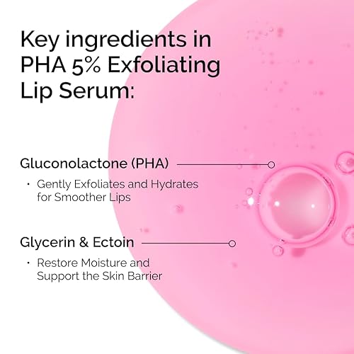 THE ORDINARY PHA 5 EXFOLIATING LIP SERUM HYDRATING OVERNIGHT LIP TREATMENT, 0.5 FL OZ