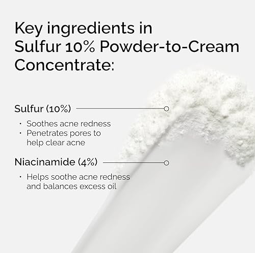 THE ORDINARY SULFUR 10 ACNE SPOT TREATMENT, REDUCES PIMPLES REDNESS, 0.18 OZ POWDER-TO-CREAM
