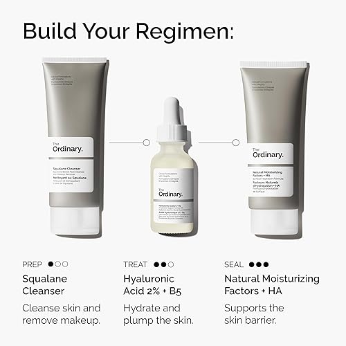 THE ORDINARY HYDRATING SKIN CARE SET FOR OILY SKIN CLEANSER, HYALURONIC ACID, MOISTURIZER