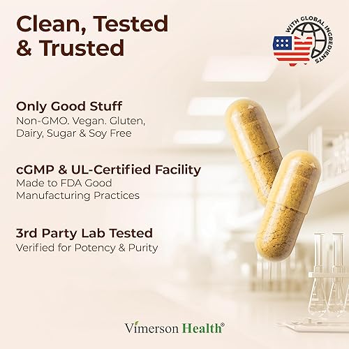 VIMERSON HEALTH TURMERIC CURCUMIN WITH BOSWELLIA, GINGER, BLACK PEPPER 95 CURCUMINOIDS, 60 GLUTEN-FREE CAPSULES