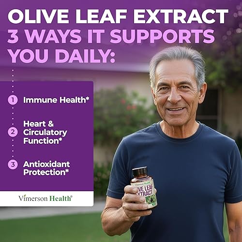 VIMERSON HEALTH OLIVE LEAF EXTRACT 750MG 150MG OLEUROPEIN ANTIOXIDANT IMMUNE SUPPORT VEGAN 60 CAPSULES