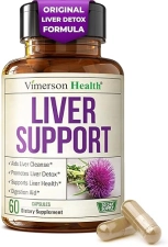 VIMERSON HEALTH VEGAN LIVER CLEANSE DETOX SUPPLEMENT MILK THISTLE, DANDELION ROOT ARTICHOKE 60 CAPSULES
